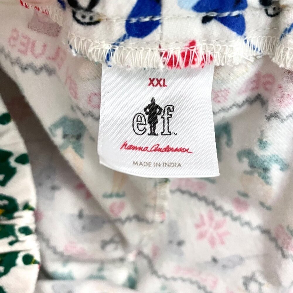 Hanna Andersson Adult Warner Bros Discovery Elf Flannel Pajama Pants XXL - Picture 3 of 6